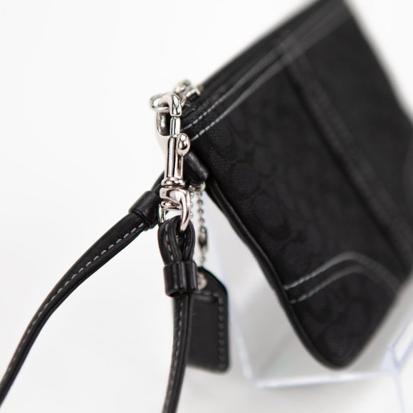 COACH Black C Monogram Wristlet - Picture 5 of 10